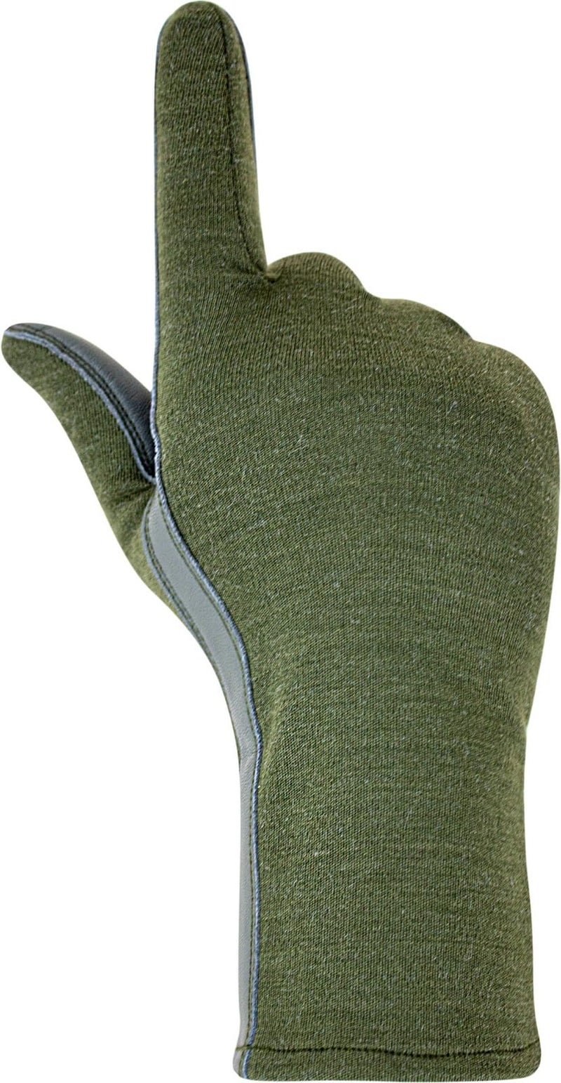 ONETAC OUTDOOR NOMEX FLIGHT FLYER PILOT OPERATOR DUTY GLOVES BLACK, GREEN, TAN (GREEN, MEDIUM) - Image 1